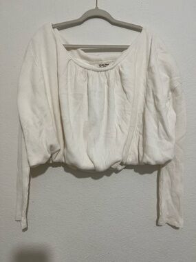 We the free balloon off the shoulder crop top size L